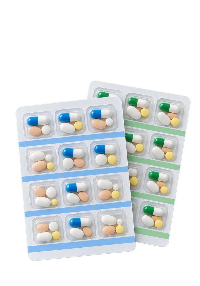 Multi-dose medication blister packaging